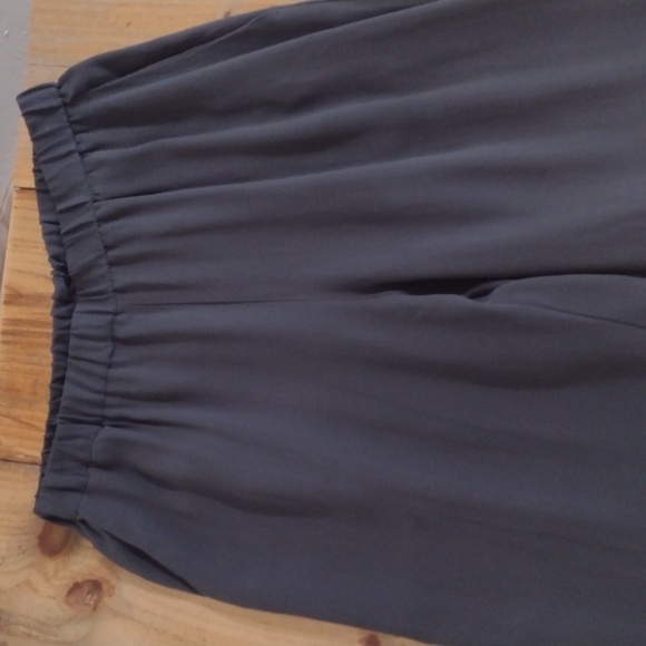 Eileen Fisher Gray Silk Georgette Crepe Tapered Ankle Pants Size S - Picture 8 of 10